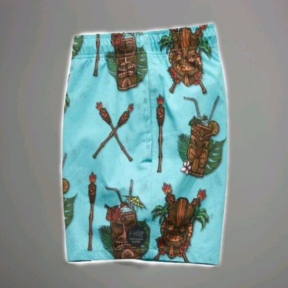 Psycho Tuna Swimtrunks Men's Size Large L  NWT Tiki Cocktail Party  Drawstring - Picture 3 of 3